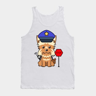 Police Dog Yorkshire Terrier Tank Top